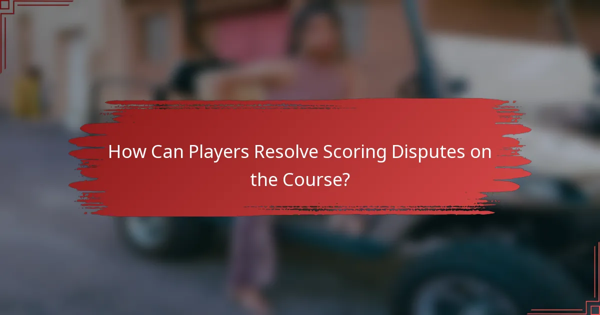 How Can Players Resolve Scoring Disputes on the Course?
