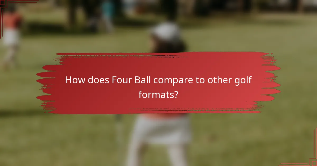 How does Four Ball compare to other golf formats?